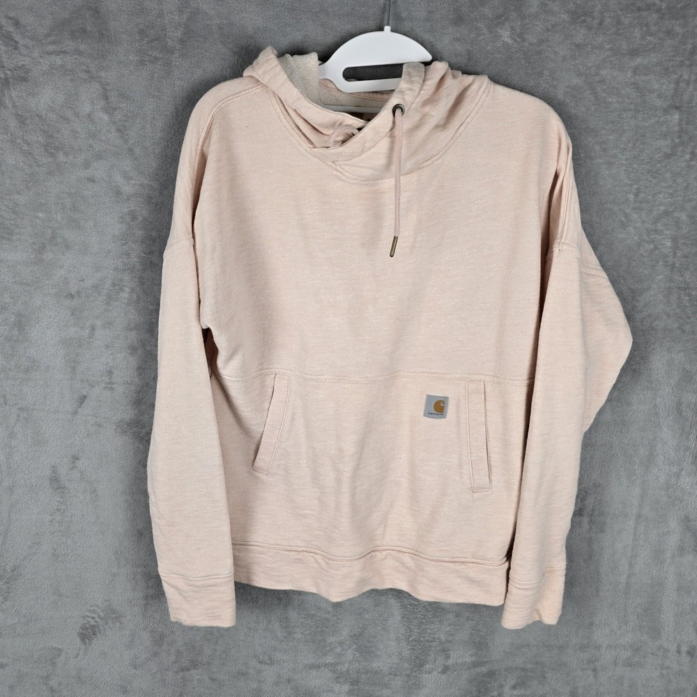 Carhartt Womens Relaxed Fit Crossover Hoodie Peach Heather 103591 P00 Small 4/6
